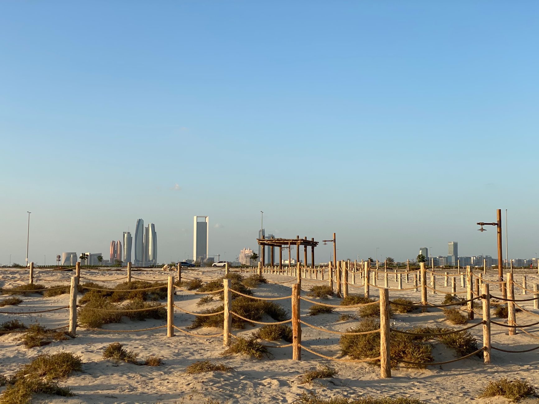 Warm winter water on an Abu Dhabi beach