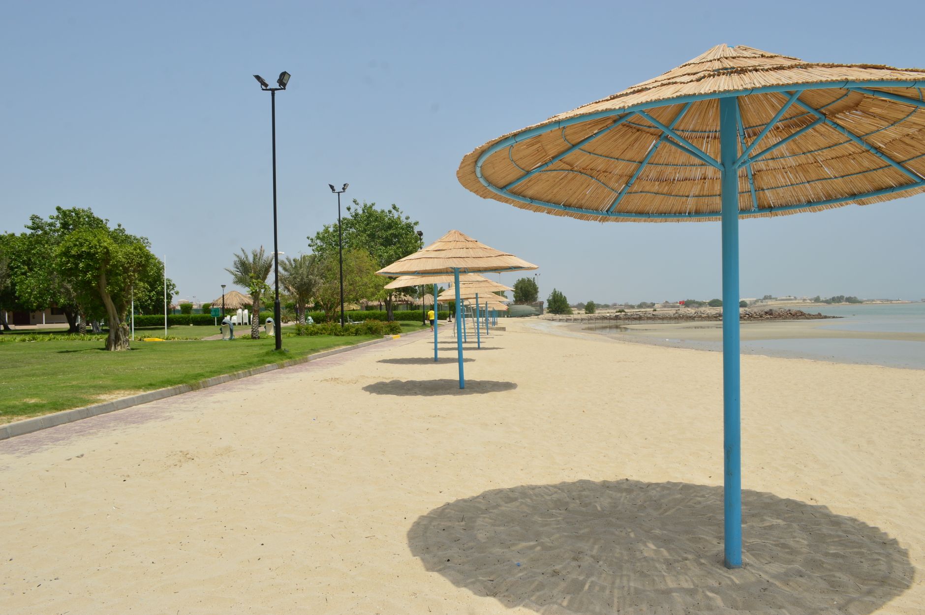 White sand beach on Saadiyat Island in Abu Dhabi