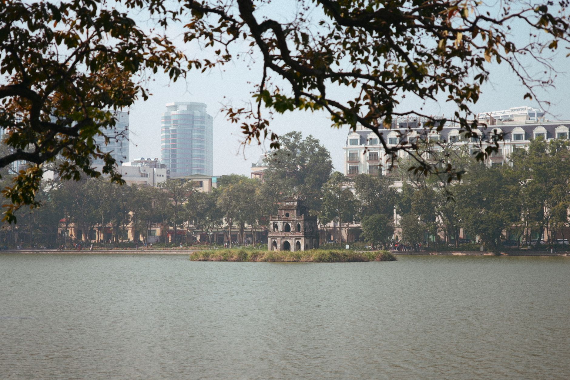 Hoan Kiem lake and the Turtle Tower