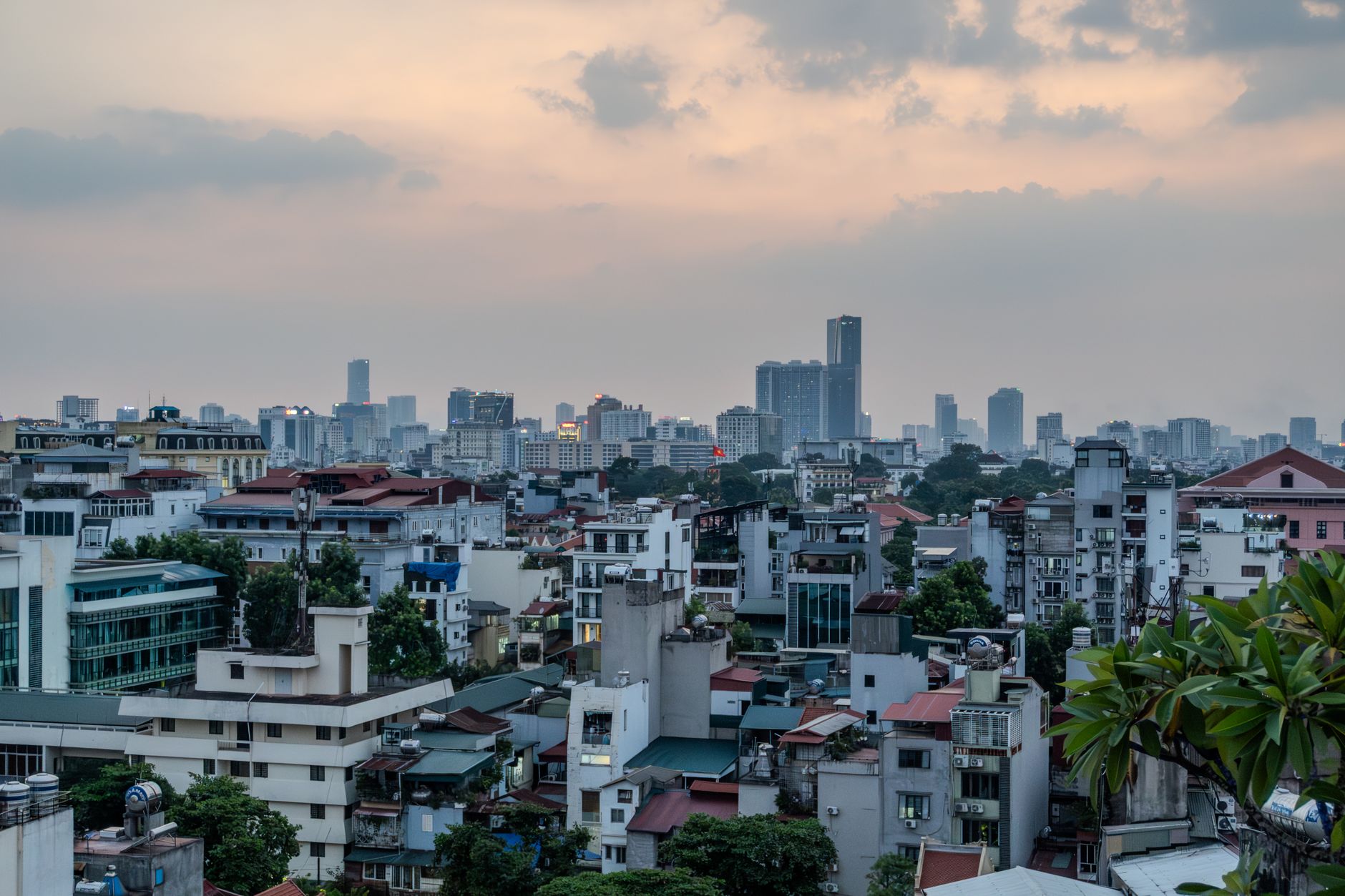Old Quarter rooftops in the evening