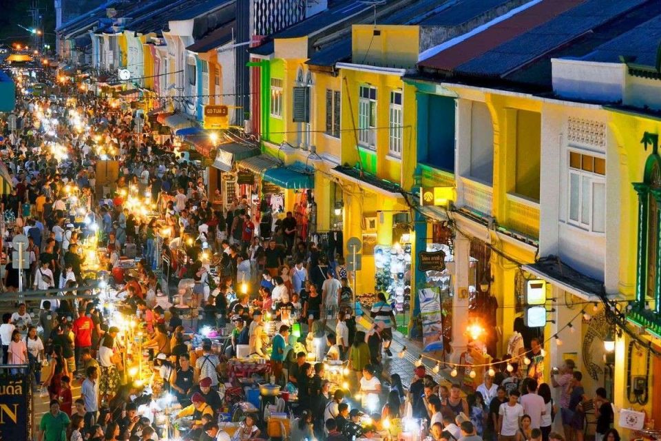 Colorful Sino-Portuguese buildings in Phuket Old Town