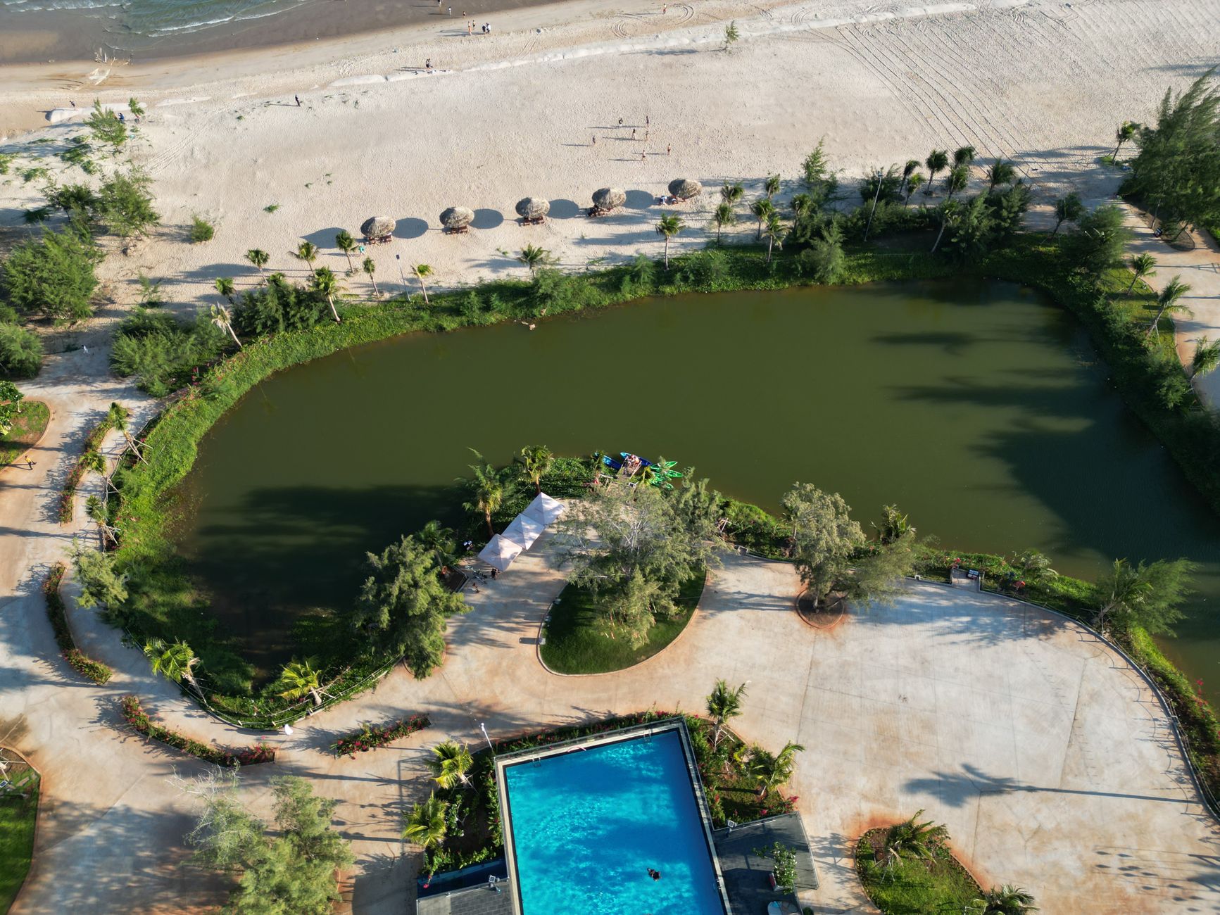 Beachfront resort pool in Nha Trang