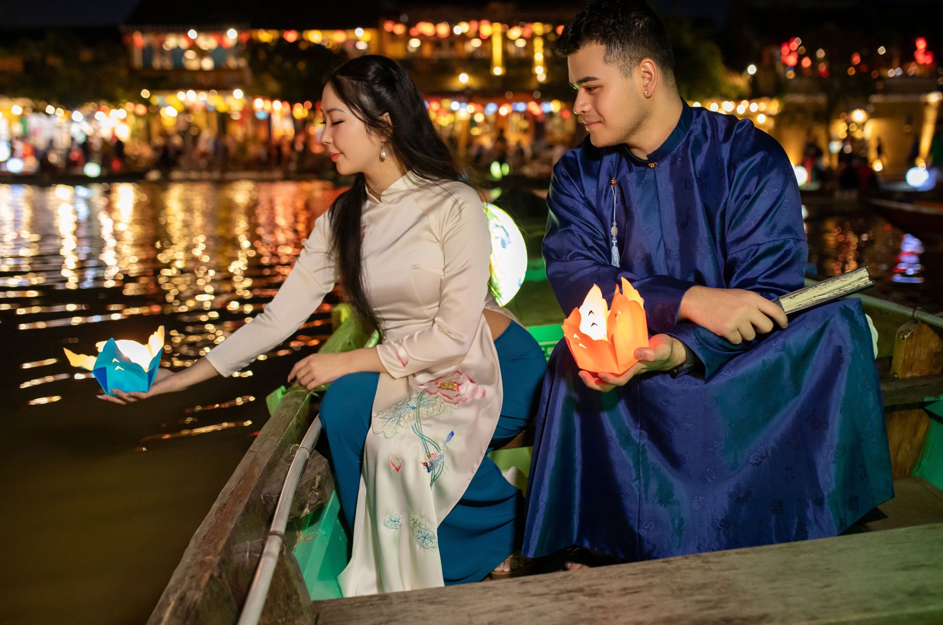 Hoi An old town with lanterns