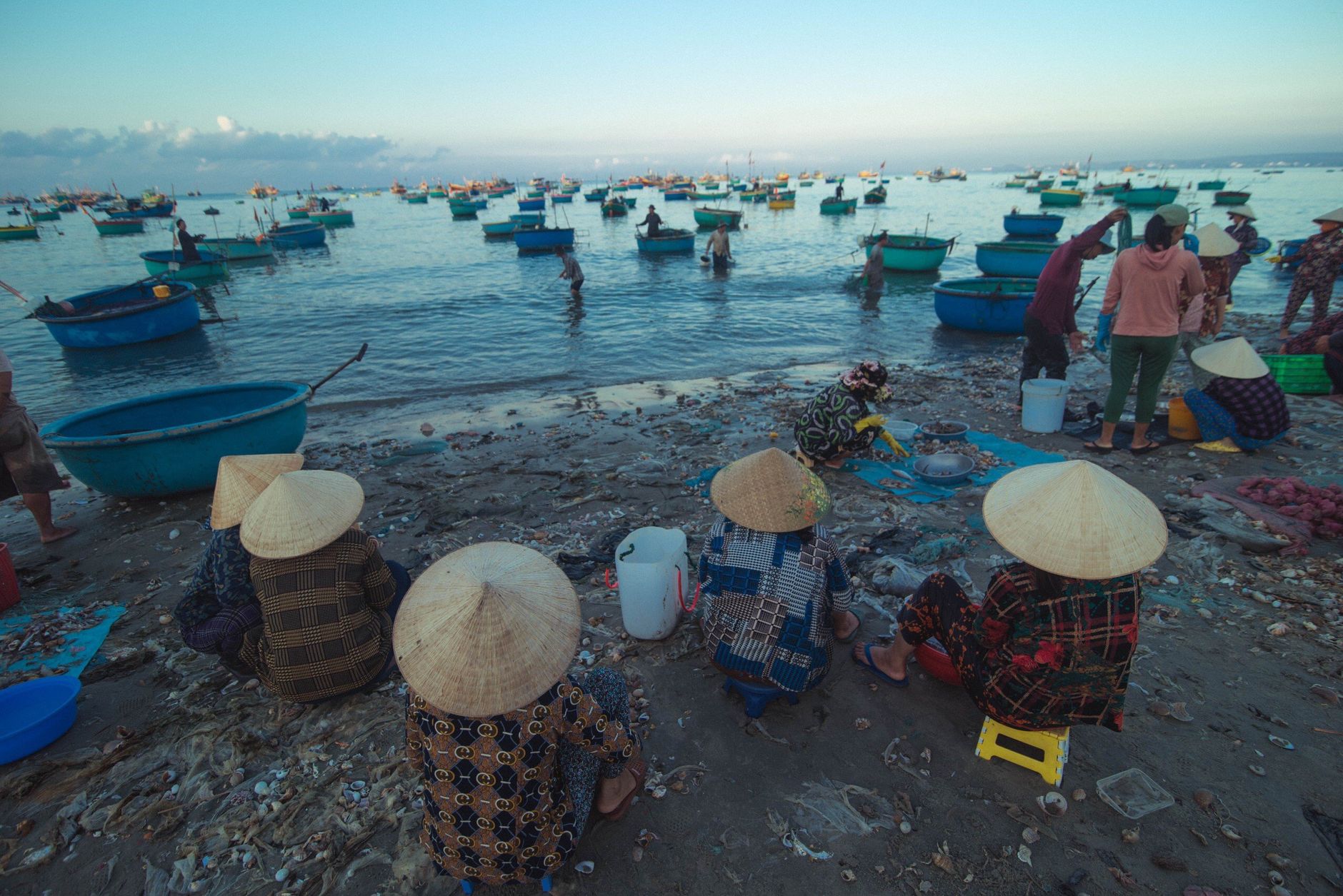Fish market in the morning
