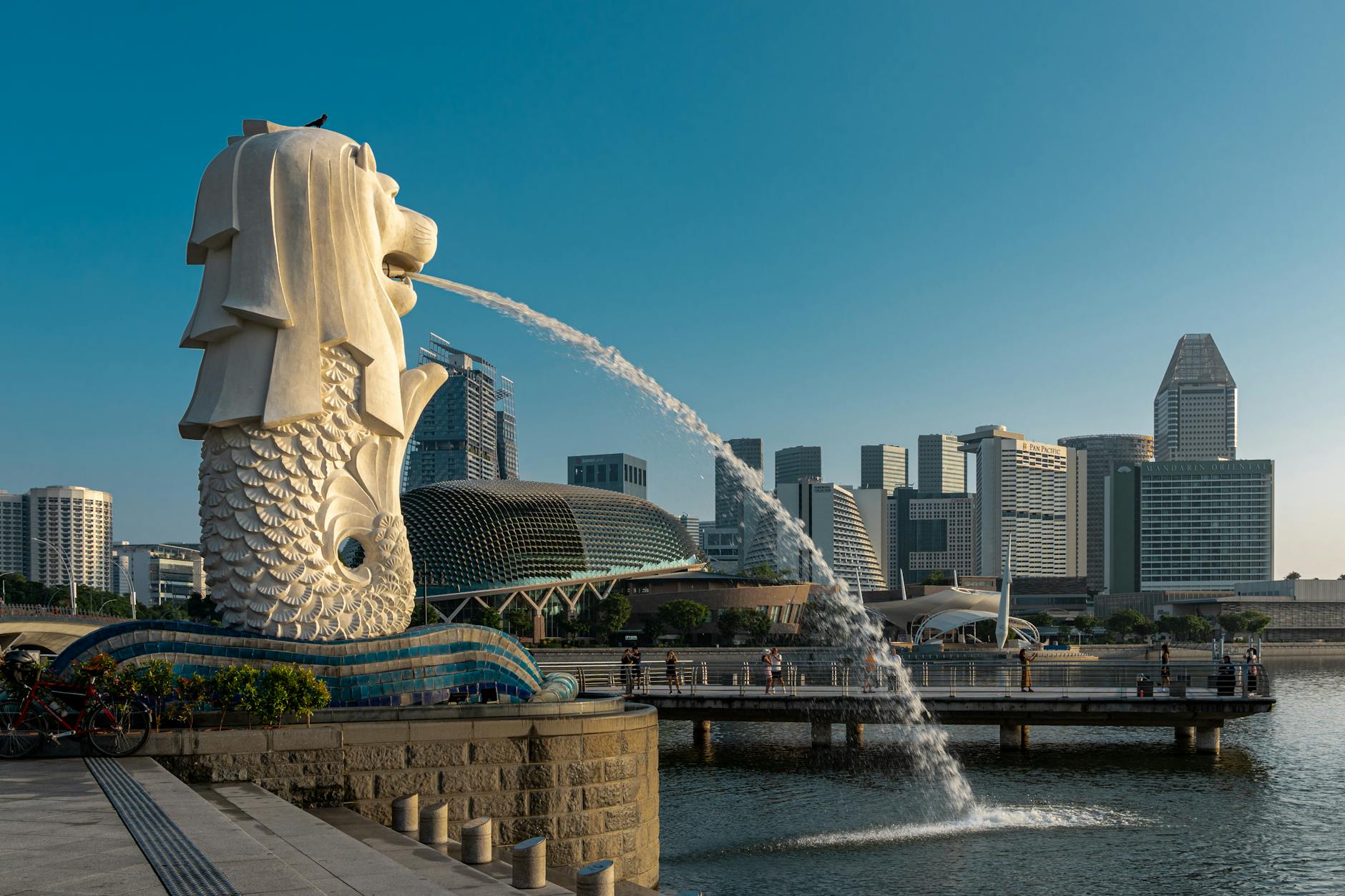 Morning: The Merlion and <a href=
